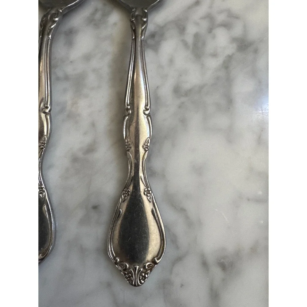 Towle Winter Rose Stainless Teaspoons Set of 6 Supreme Cutlery Japan 6.25in